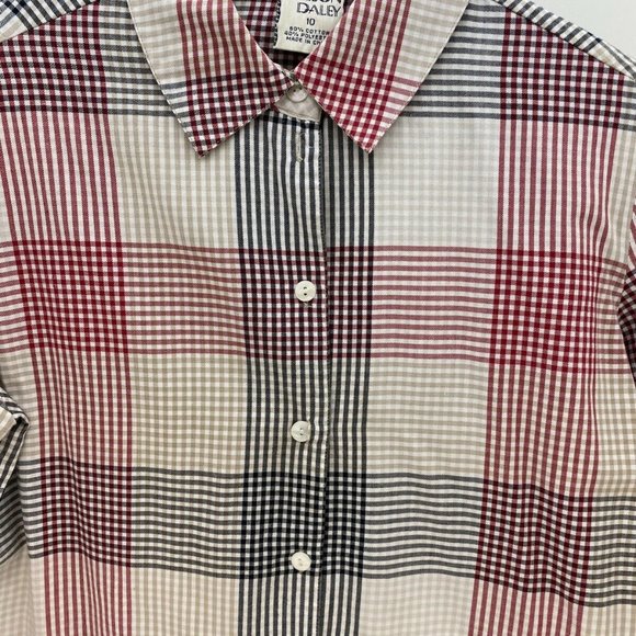 Allison Daley Button front Blouse Top Size 10 Red - Picture 2 of 4